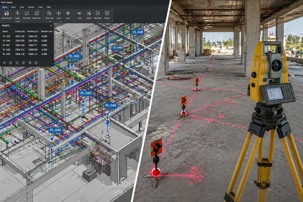 Autodesk Point Layout disposizione punti dal modello BIM al cantiere